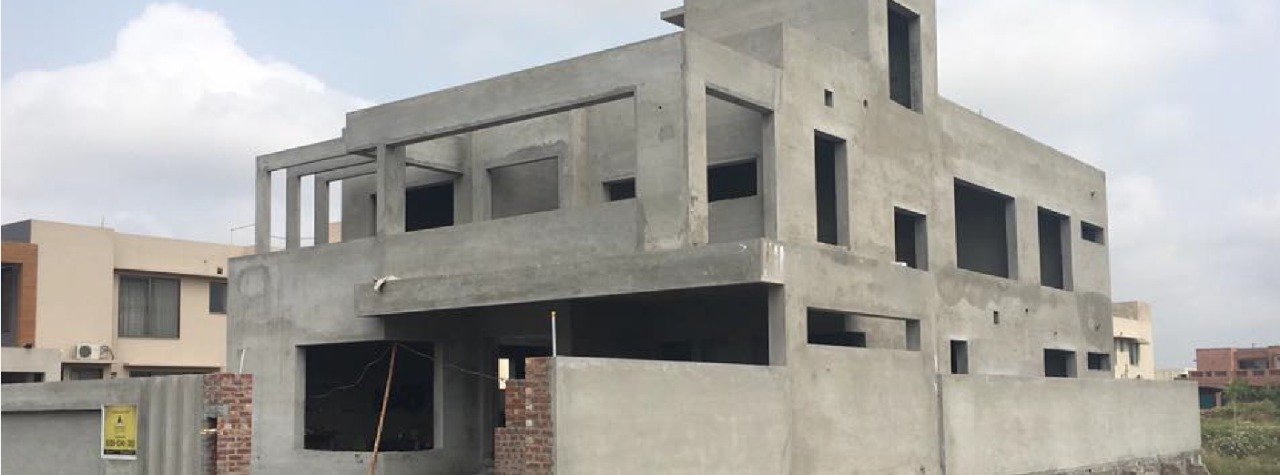 GREY STRUCTURE COST OF A 10 MARLA HOUSE IN RS. 1280/- PER SQUARE FEET IN 2020